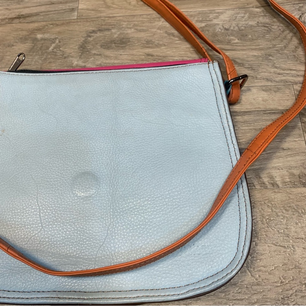 Soruka Reversible Flap Recycled Leather Crossbody Bag - Picture 10 of 11